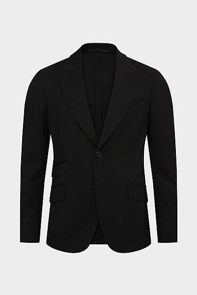 Sakko aus Wolle mit aufsteigendem Revers günstig online kaufen