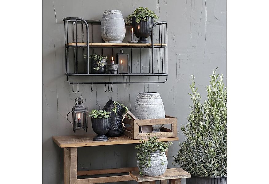 Annimuck Wandregal Chic Antique Regal mit 5 Haken H50/L79/B22 cm antique sc günstig online kaufen