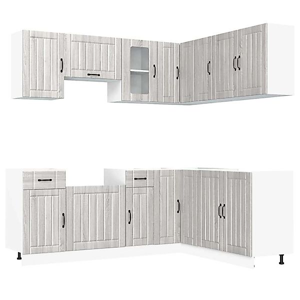 vidaXL 11-Tlg Küchenschrank-Set Kalmar Grau Sonoma Holzwerkstoff 3314947 günstig online kaufen