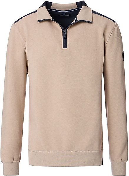 Casa Moda Half Zip Sweat Beige - Größe XL günstig online kaufen