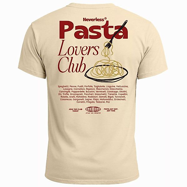 Neverless Print-Shirt Herren T-Shirt Backprint Pasta günstig online kaufen