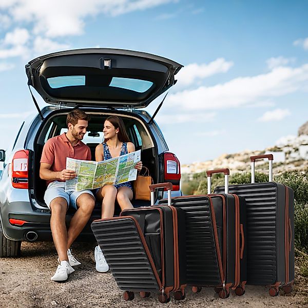 OKWISH Hartschalen-Trolley Dreiteiliges Gepäckset, M (20 günstig online kaufen