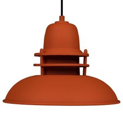 Bamyum Pendelleuchte Bamyum Hängelampe Rot Metall günstig online kaufen