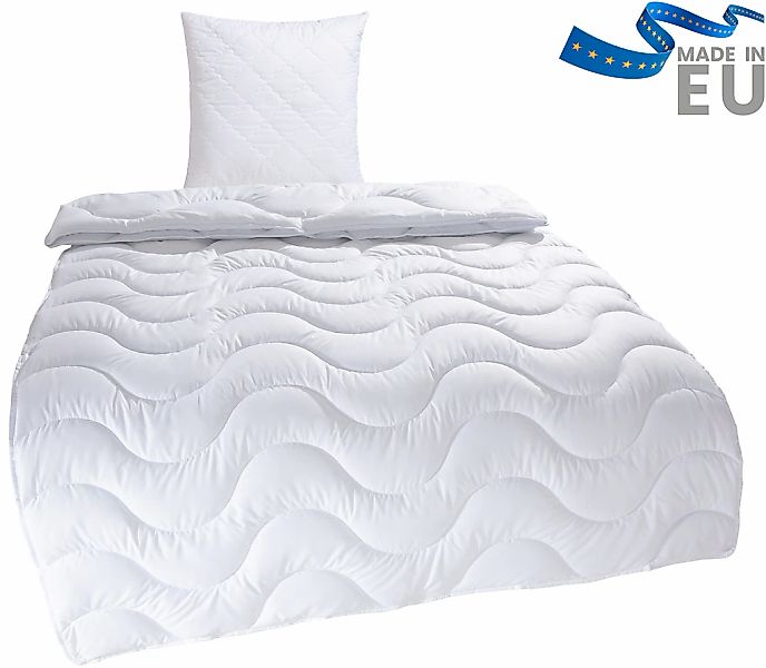 my home Microfaserbettdecke + Microfaserkissen "Mailo, Bettdecke 135x200 cm günstig online kaufen