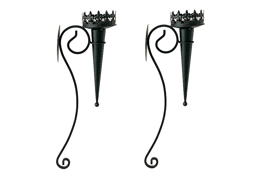 Mojawo Laterne 2 x Wandkerzenhalter Wandleuchter Kerzenleuchter Stumpenkerz günstig online kaufen