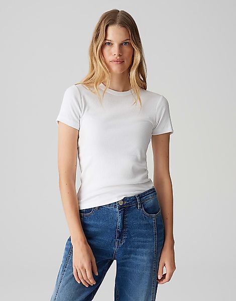OPUS T-Shirt Feines Rippshirt SAMUNA Slim günstig online kaufen