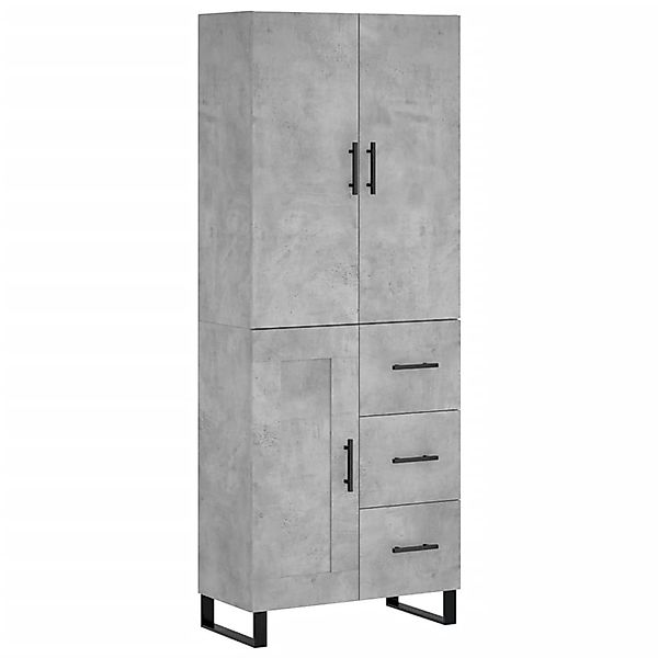 vidaXL Highboard Betongrau 69,5x34x180 cm Holzwerkstoff 3196039 günstig online kaufen