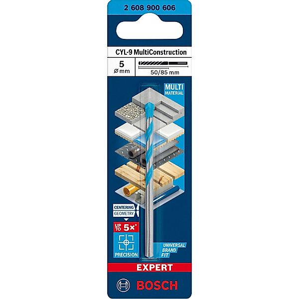 Bosch Expert Bohrer CYL-9 MultiConstruction Ø 5 mm x 85 mm günstig online kaufen