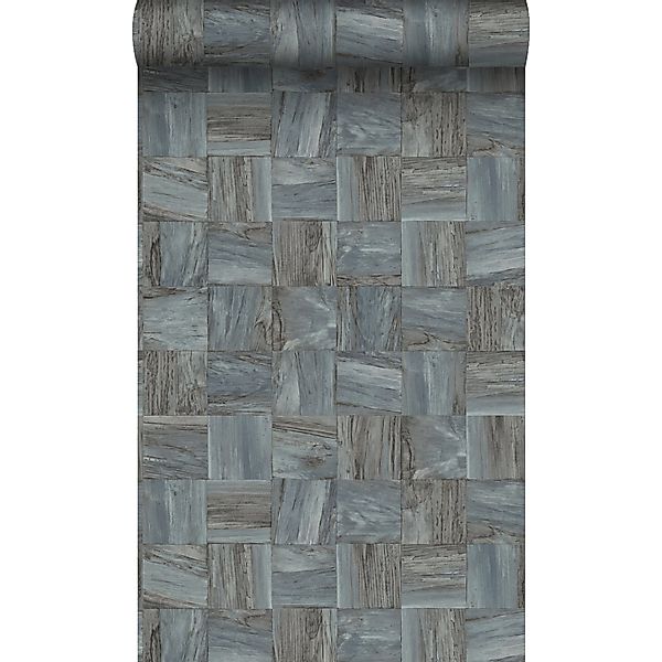 Origin Luxury Wallcoverings Tapete Quadratische Holzstücke Hellgrau 53 Cm X günstig online kaufen