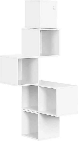 Woltu Eckregal, 1-tlg., Wandregal mit 6 Ablagefächern aus Holzwerkstoff günstig online kaufen