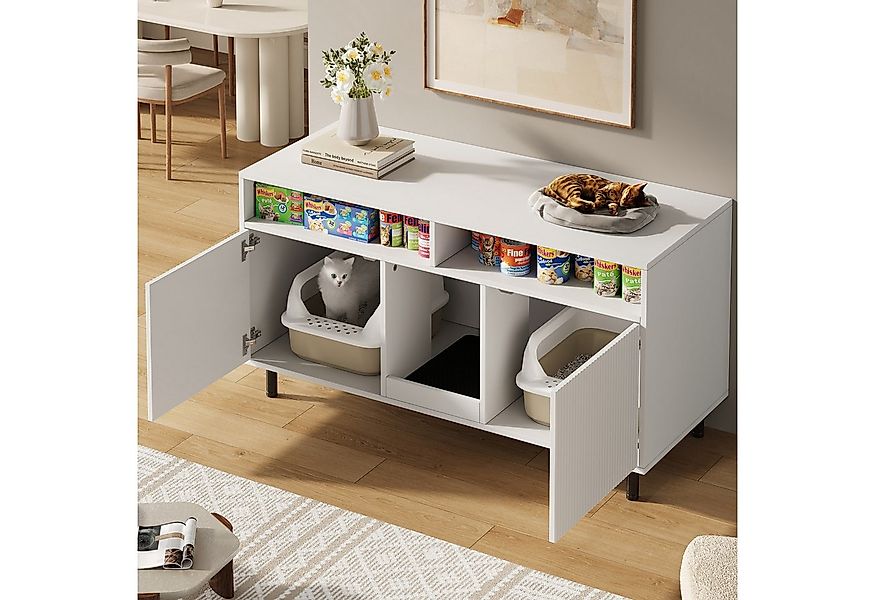 HAUSS SPOLE Sideboard Katzenkloschrank mit Sandauffangmatte,Haustier-Schran günstig online kaufen