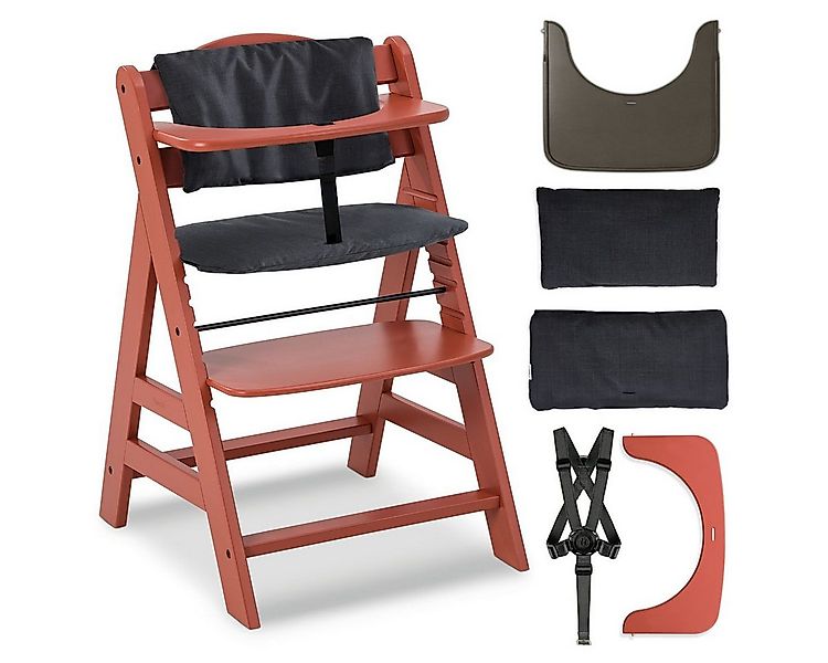 Hauck Hochstuhl Alpha Plus Cork, Holz Kinderhochstuhl Babystuhl mit Tablett günstig online kaufen