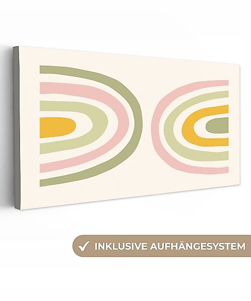 OneMillionCanvasses® Leinwandbild Panorama Regenbogen - Pastell günstig online kaufen