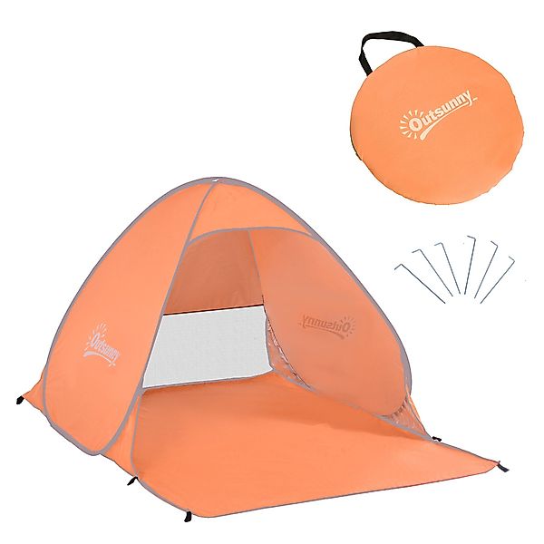 Outsunny Strandmuschel Strandzelt Wurfzelt, Personen: 3 günstig online kaufen