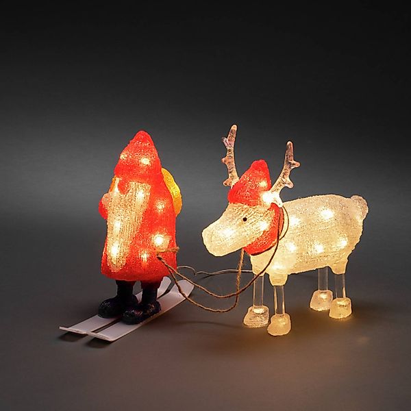 LED-Dekoleuchte Weihnachtsmann und Rentier IP44 günstig online kaufen