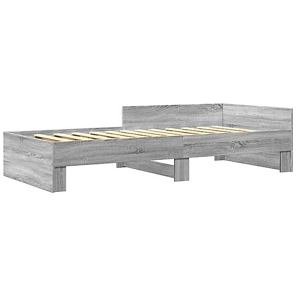 vidaXL Bett Bettgestell Grau Sonoma 100x200 günstig online kaufen