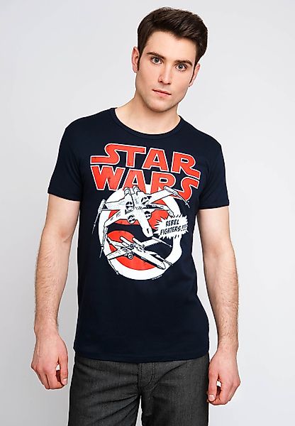 LOGOSHIRT T-Shirt "Star Wars X-Wings", mit großem Retro-Print günstig online kaufen