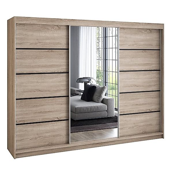 A&J MöbelLand GmbH Schiebetürenschrank VILUNO mit 4 Schubladen und Spiegel günstig online kaufen