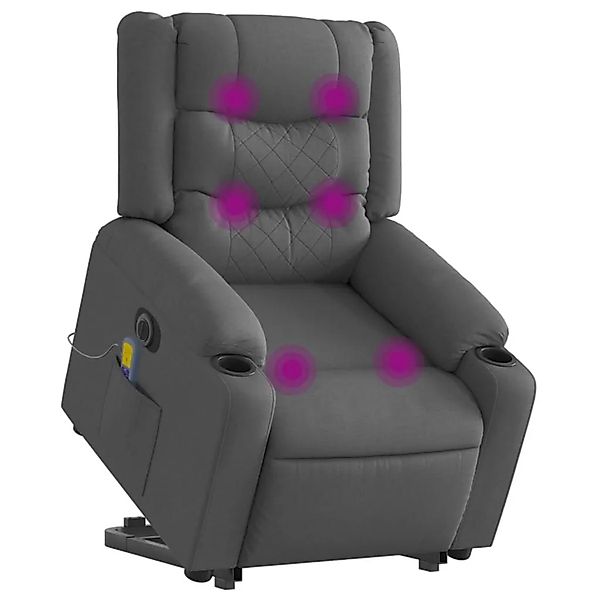 vidaXL Elektrischer Massagesessel mit Aufstehhilfe Dunkelgrau Stoff 3206583 günstig online kaufen