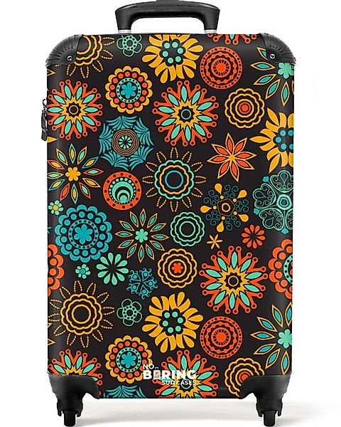 NoBoringSuitcases.com© Hartschalen-Trolley Boho - Blumen - Muster 55x35x20c günstig online kaufen