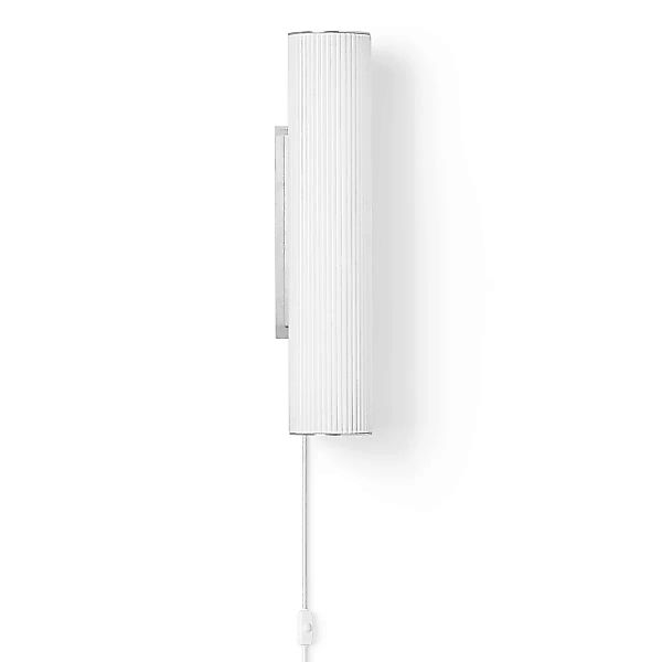 Wandleuchte mit Stromkabel Vuelta LED glas weiß Small / L 40 cm - Ferm Livi günstig online kaufen