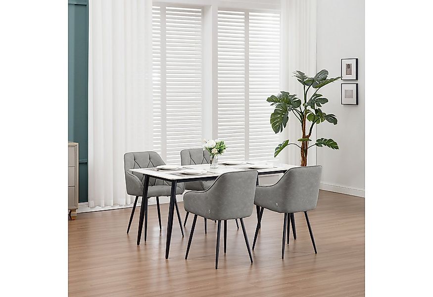 Woltu 4-Fußstuhl (Set, 6 St), Esszimmerstühle ergonomischer aus Kunstleder günstig online kaufen