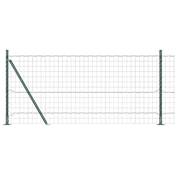 vidaXL Zaun mit Pfosten Grün 1 x 10 m Stahl 3350879 günstig online kaufen