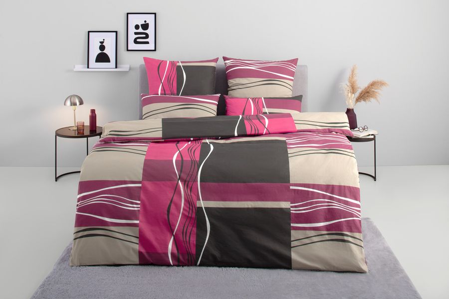 my home Bettwäsche "Kelian" 3 Stk. tlg. in verschiedenen Qualitäten, gemust günstig online kaufen