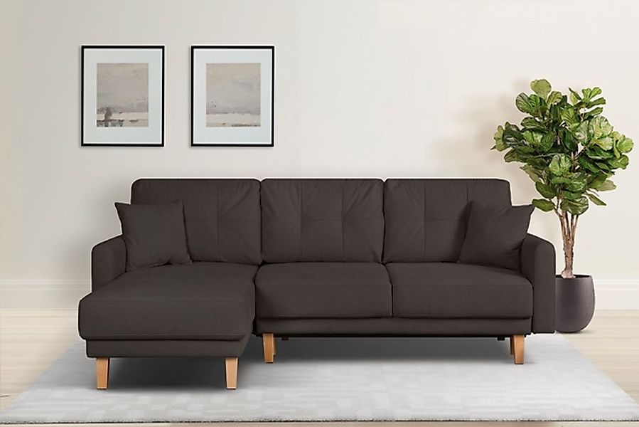 Home affaire Ecksofa »TRIPLO optionale Schlafsofa mit Bettkasten, Maße B/T/ günstig online kaufen