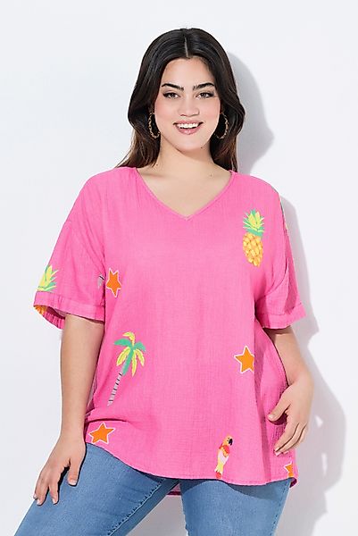 Angel of Style Druckbluse Musselin-Bluse oversized günstig online kaufen