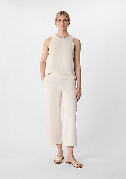 comma Culotte Hose Crop-Hose aus Popeline im Relaxed Fit günstig online kaufen