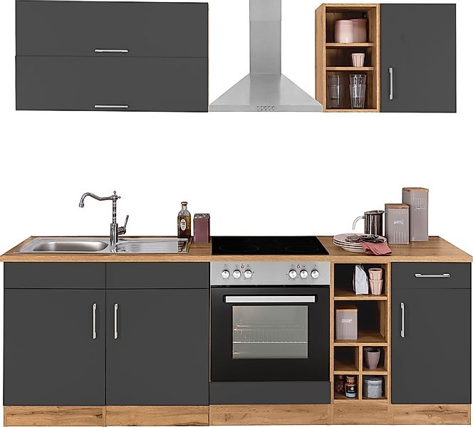 KOCHSTATION Küchenzeile "KS-Colmar", mit E-Geräten, Breite 240 cm günstig online kaufen
