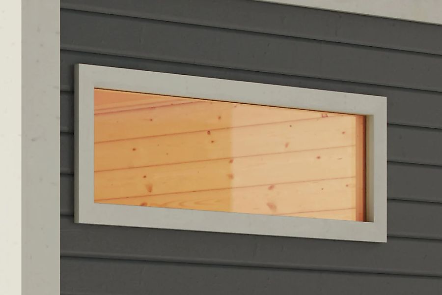 Karibu Saunafenster "40x1220x420 mm Klarglas" für natürliches Licht im Saun günstig online kaufen