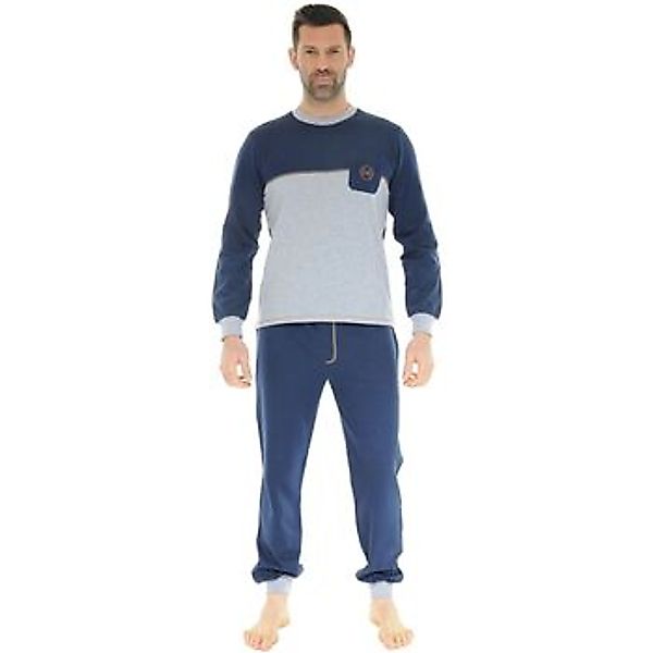 Christian Cane  Pyjamas/ Nachthemden PYJAMA LONG JOGGING BLEU DORIAN günstig online kaufen