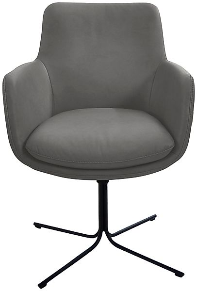 K+W Komfort & Wohnen Drehstuhl "Pego" () filigranem 4-Fuß-Gestell in schwar günstig online kaufen