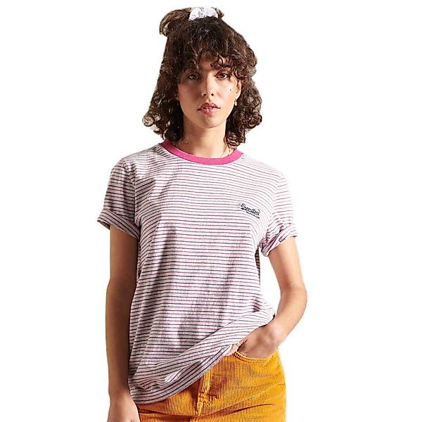 Superdry Orange Label Stripe Kurzärmeliges T-shirt XL Light Grey Marl Multi günstig online kaufen