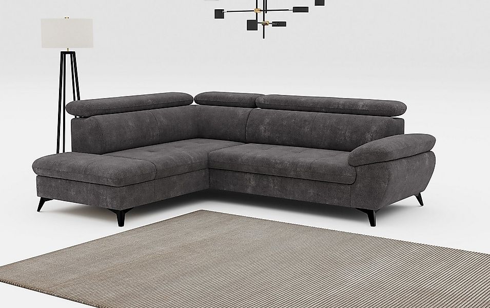 COTTA Ecksofa Hudson L-Form, mit Kopfteilverstellung, wahlweise mit Bettfun günstig online kaufen