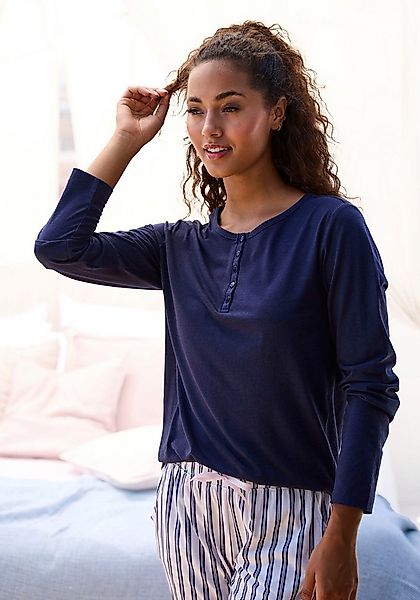 s.Oliver Pyjamaoberteil 1-teilig, mit Knopfleiste günstig online kaufen