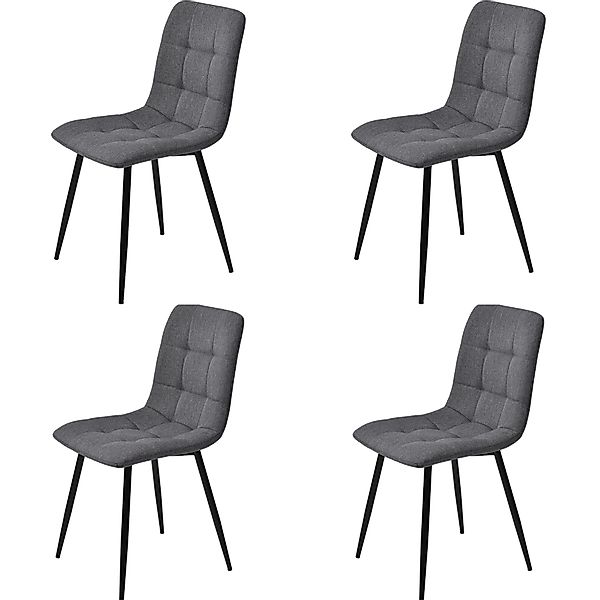 IDEASY 4-Fußstuhl 4St, Polsterstuhl Design Stuhl, günstig online kaufen