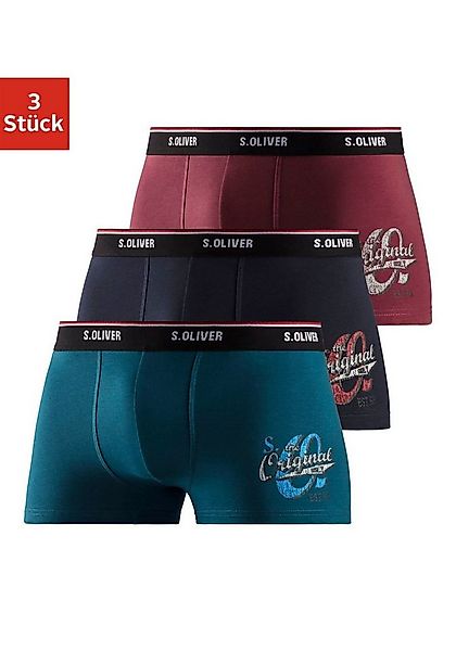 s.Oliver Boxer Boxershorts für Herren (Packung, 3-St) mit Print auf dem Bei günstig online kaufen