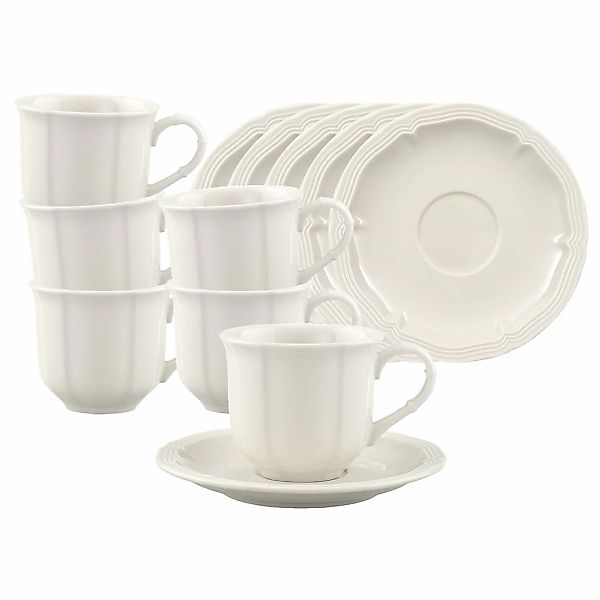 Villeroy & Boch Tasse "Espressotassen mit Untertassen Manoir 80 ml 6er Set günstig online kaufen