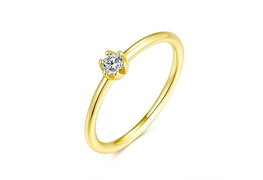 Lisandra Scott Silberring Ring mit weißem Stein 925 Silber, Verlobungsring günstig online kaufen