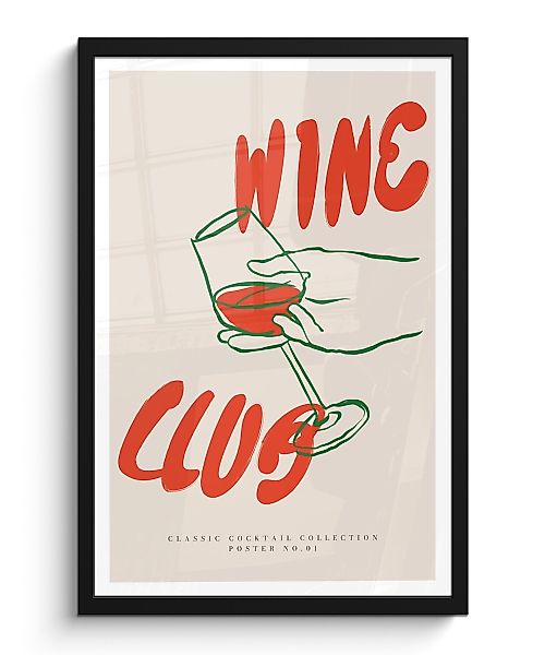 MuchoWow Poster Wein - 'Weinclub' - günstig online kaufen