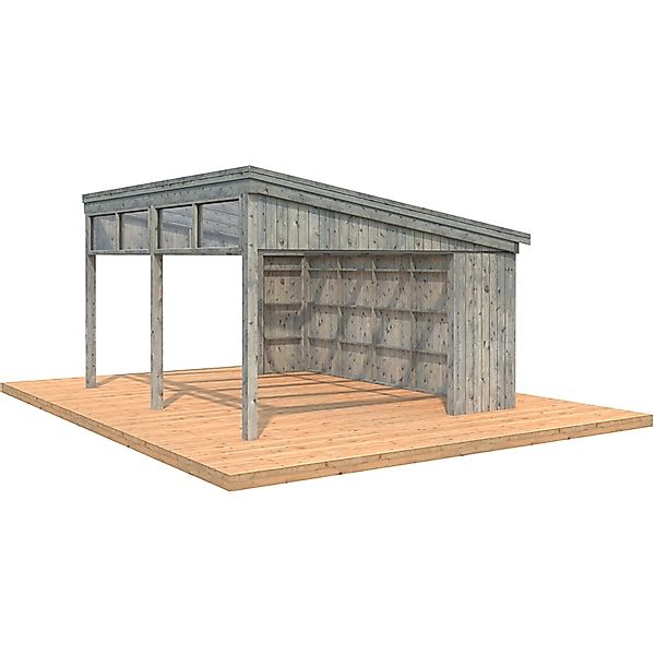 Palmako Pavillon Nova 17,8 m² Kit Grau Tauchgrundiert 502 cm x 396 cm günstig online kaufen