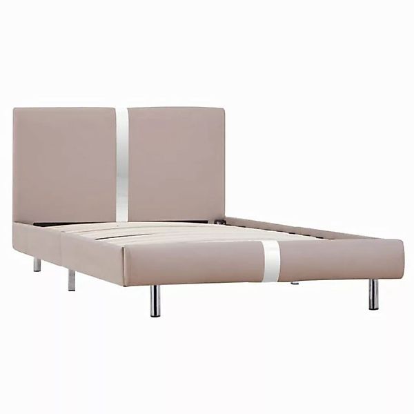 vidaXL Bett Bettgestell Cappuccino-Braun Kunstleder 90x200 cm günstig online kaufen