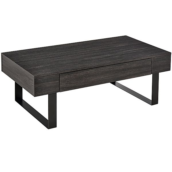 HOMCOM Couchtisch  Spanplatte Eisen Dunkelgrau 110B x 60T x 40H cm günstig online kaufen