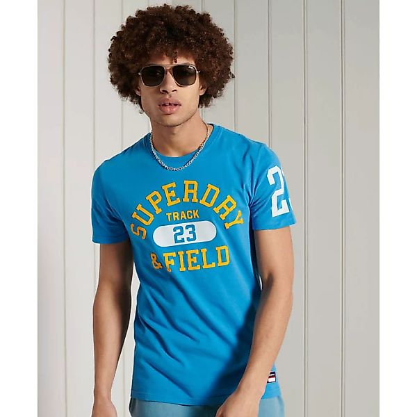 Superdry Track&field Graphic 185 Kurzarm T-shirt M Neptune Blue günstig online kaufen