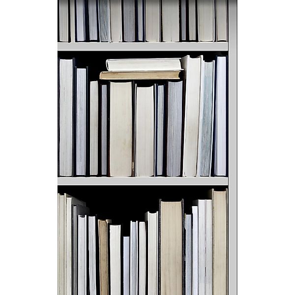 ESTAhome XXL-Vliestapete Bücherregal Schwarz Grau Beige und Weiß 50 x 900 c günstig online kaufen
