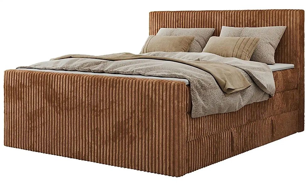 Boxspringbett mit Bettkasten Tiliano King Duo ¦ orange ¦ Maße (cm): B: 144 günstig online kaufen