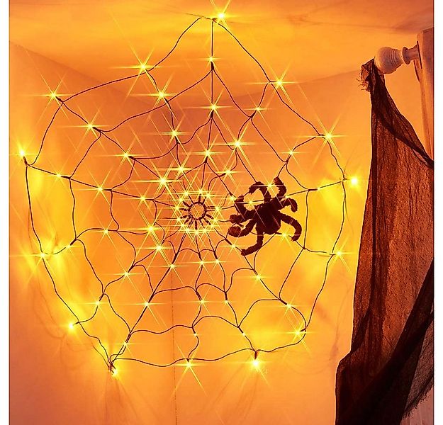 Sunicol Dekolicht Halloween Dekorationen Lichter, Spinnennetz, Fernbedienun günstig online kaufen